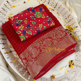 Red Georgette Saree -VS1859